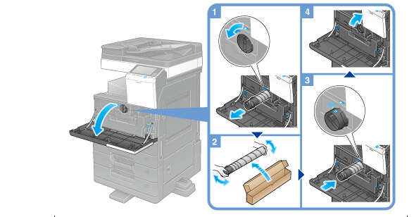 柯尼卡美能達(dá)bizhub227復(fù)印機(jī)碳粉更換圖解